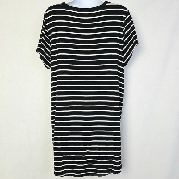 Old Navy Luxe Large Black White Stripe Tunic Tee Women’s L Tall - Picture 4 of 6